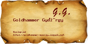 Goldhammer György névjegykártya